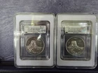 UFO's Over Devils Tower 1 oz .999 Fine Silver Round Lot Of 2