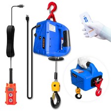 3-in-1 Electric Hoist with Manual, Wired and Wireless Remote Control, Powerfu...