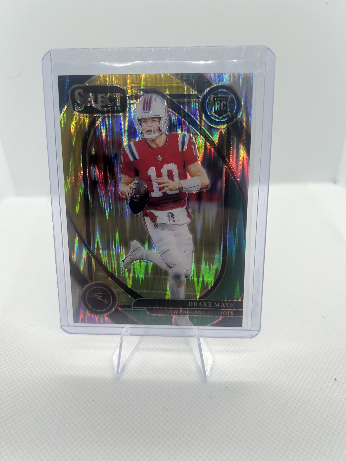 ⚡ 2024 Select Club Level Drake Maye #218 Green & Yellow Shock Prizm (RC) ⚡️