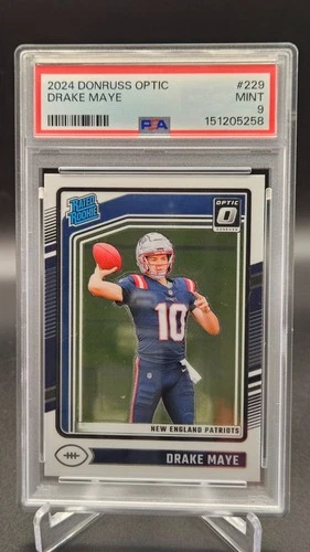 2024 Panini Donruss Optic Drake Maye Rated Rookie #229 Patriots PSA 9