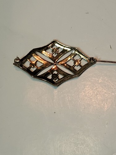 Exquisite Sterling Silver Marcasite Art Deco Style Pin Brooch SIgned 925A - Picture 14 of 15