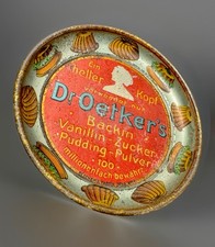 Dr Oetker Antik Reklame Blech Teller Alt Original 1900 Ein Heller Kopf