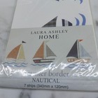 BNIB Laura Ashley Home Transfer Border Nautical 7 Strips Sailing Boats Yachts