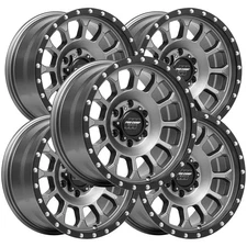 (Set of 5) Pro Comp PA34 Rockwell 17x8 5x5" +0mm Gunmetal Wheels Rims 17" Inch