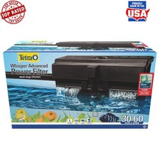 Whisper Power Filter Aquariums 30-60 Gallons 3-Stage Filtration Clean Water New