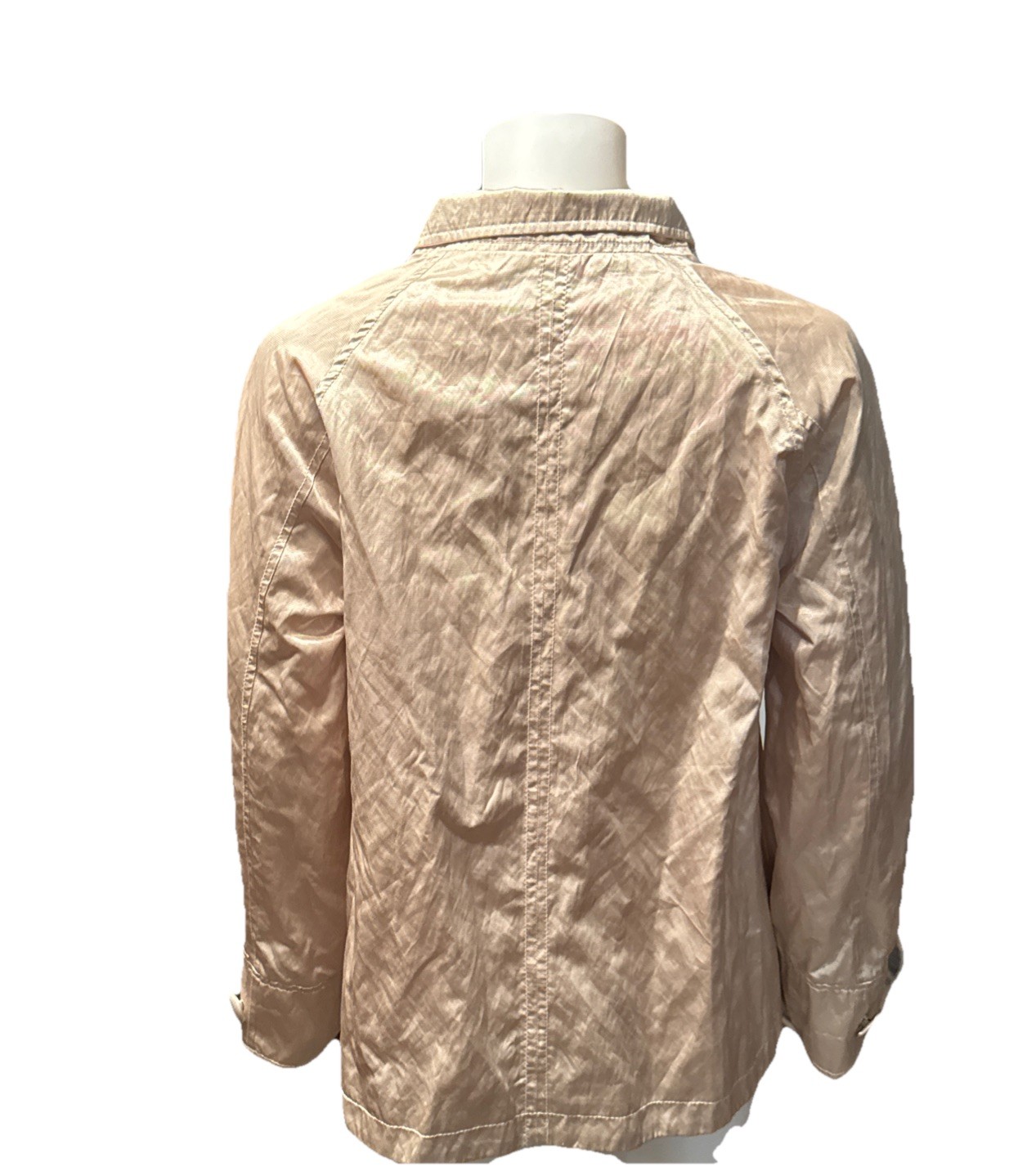 Lani Metallic Champagne Gold Funnel Neck Jacket Womens Medium Shimmer image 2