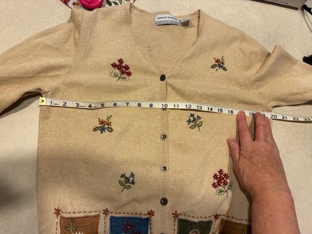 Women's Petite  Cardigan Patchwork Embroidered Fl… - image 7