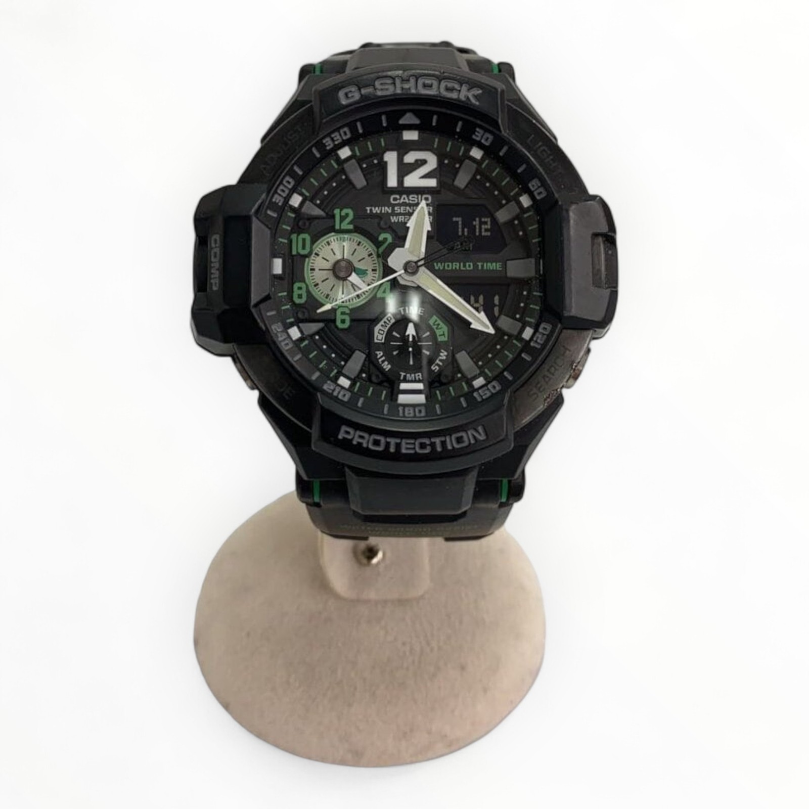 CASIO Ana-Digi Quartz Watch Black Authentic Men H:1.97” W:2.01” 7331