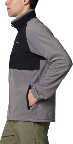 Columbia Men's Sage Peak Full Zip Fleece Comfort Jacket Grey Black L NEW image 5