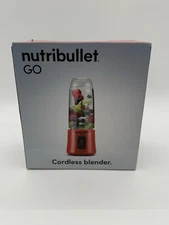 New NutriBullet GO Portable Cordless Blender with Cup, Cap & Lid 13 Oz Black
