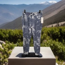 RBX Live Life Active 🛍️ Tapered Jogger Sweatpants L Blue/White Tie-Dye NEW