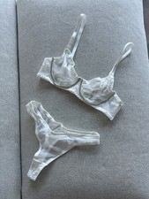 Sexy Lingerie Set - 2 Teile weiß BH Tanga fr...