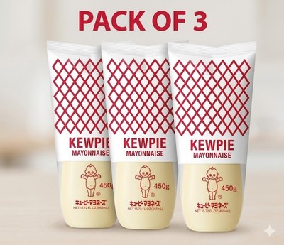 Kewpie Mayonnaise 15.72 fl oz (Pack of 3) Authentic Japanese Mayo