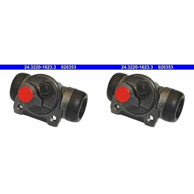 2x ATE Cylindre de Frein de Roue 20,6 mm Arrière pour RENAULT CLIO SUPER TWINGO - Photo 1/2