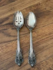 LOT 2 Heavy Wallace Sterling Silver Serving Spoons Total 211g