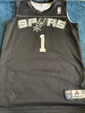 Spurs 1 Reversible Black/White Basketball Jersey Youth Medium