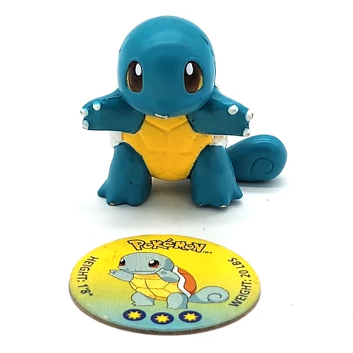 1999 Squirtle w/ Collector Token TOMY Pokémon Figure CGTSJ Nintendo 2" Vintage