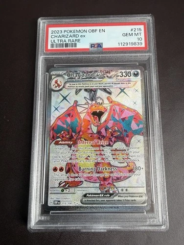 Pokémon TCG Charizard Obsidian Flames Ultra Rare 215/197 PSA 10