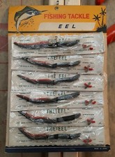 VINTAGE NIP Store Display 11 Fishing Tackle "The EEL" Bass Pike Walleyes & Trout