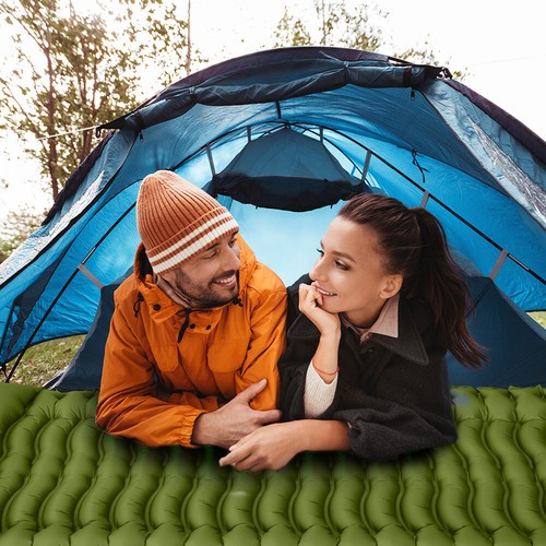Selbstaufblasend Camping Isomatte Luftmatratze Schlafmatte mit Eingebauter Pumpe - Bild 4 von 12
