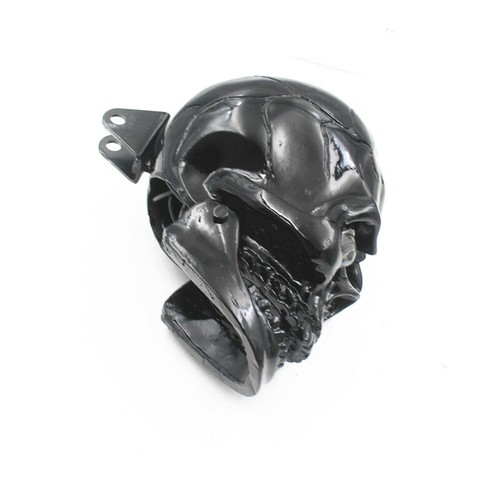 12v Universal Motorcycle Skull Headlight LED Head Light Lamp For Harley Kawasaki - Picture 6 of 9