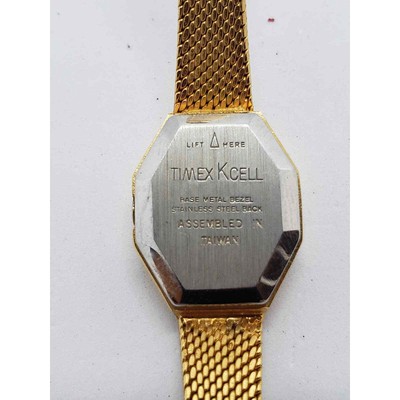 Timex women\'s dress watch. Octagon gold face. Stainless steel back Timex women main image 3
