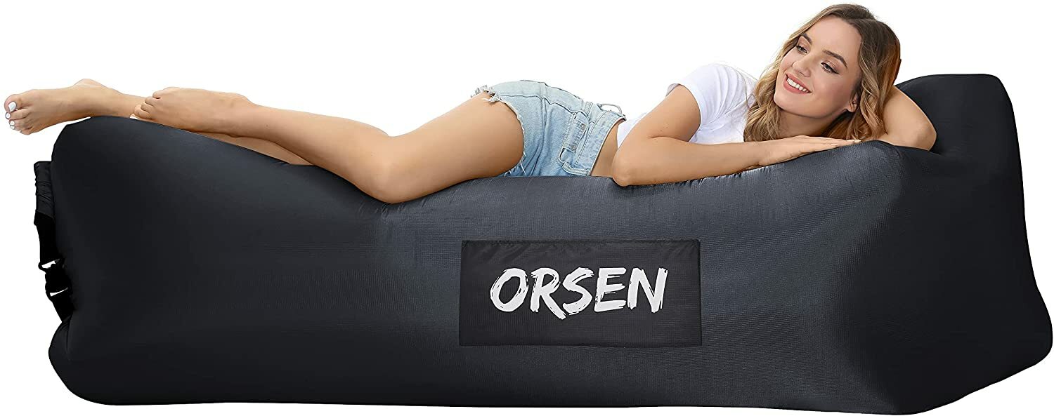 Orsen Inflatable Lounger Air Sofa, Inflatable Couch anti Leakage Camping Chair f