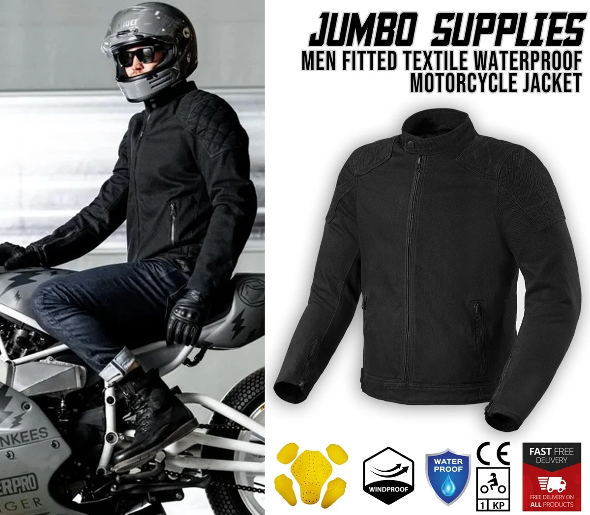 Mens fitted store waterproof jacket