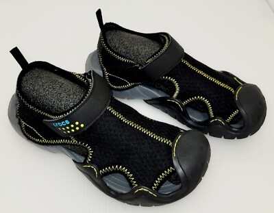 Crocs Swiftwater 15041 Black Yellow Men display picture 1