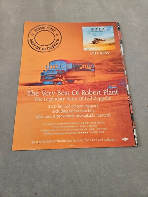TPEEP75 MAGAZINE ADVERT 11X8'' ROBERT PLANT - SIXTY SIX TO TIMBUKTU