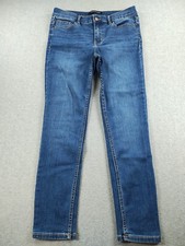 Calvin Klein Women's Jeans Size 29 Blue Repreve Mid Rise Skinny Stretch Denim
