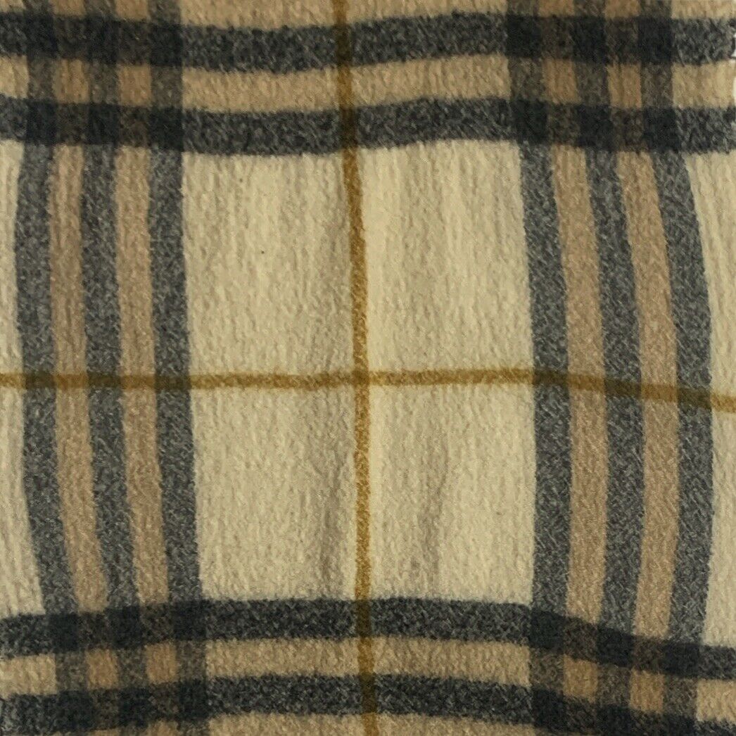 BURBERRY CHECK BEIGE UNISEX LONG Scarf 62/13 INCHES MADE IN 