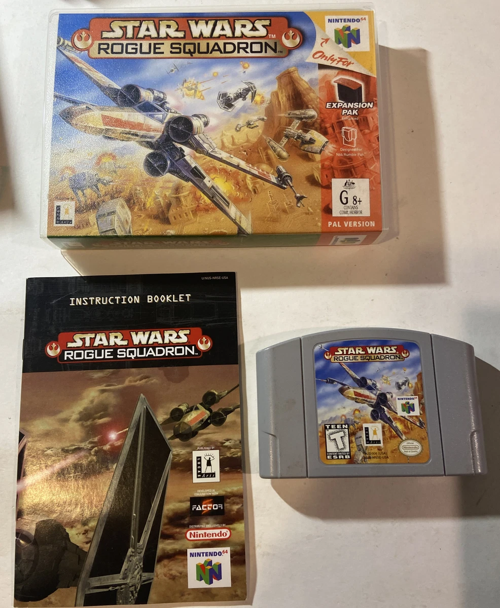 Star Wars Rogue Squadron N64 Nintendo 64 Authentic Game Manual Case Replica