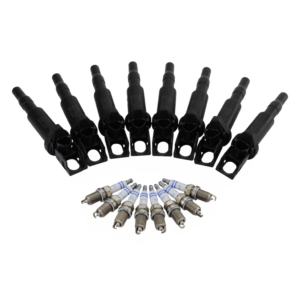 Conjunto de bobinas de ignição 8 OEM BOSCH +8 kit de velas de ignição para BMW 550i 650i 750i 750Li X5 - Imagem 3 de 3