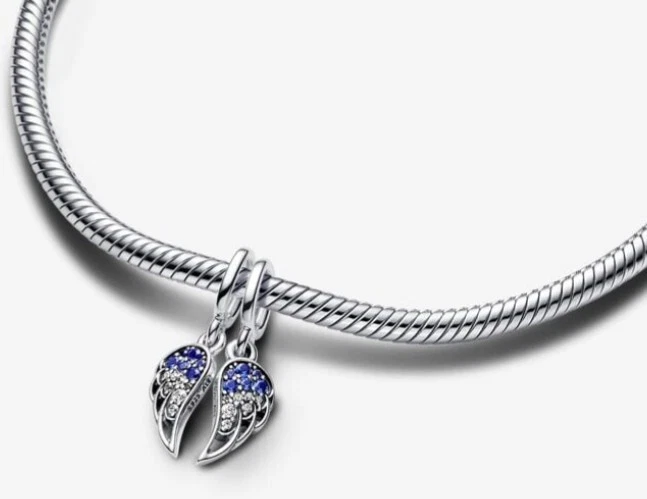 Pandora Teilbarer Engelsflügel Charm Anhänger 925 Silber  - Bild 2 von 4