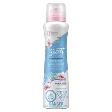 2 Pack Secret Dry Spray Aluminum Free Deodorant Dry Spray Cherry Blossom 4.1Oz 