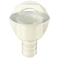 T-H Marine APD-2-DP Straight Barbed All-Purpose Drain - White