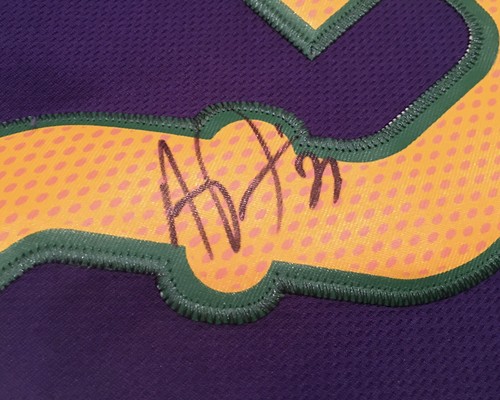 ANTHONY DAVIS Signed Mardi Gras Jersey PSA New Orleans Pelicans Lakers Autograph - Picture 2 of 3
