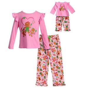 SZ 8/10 Dollie&Me Beary Christmas Pajama St 18" Doll Clothes Fits American Girl