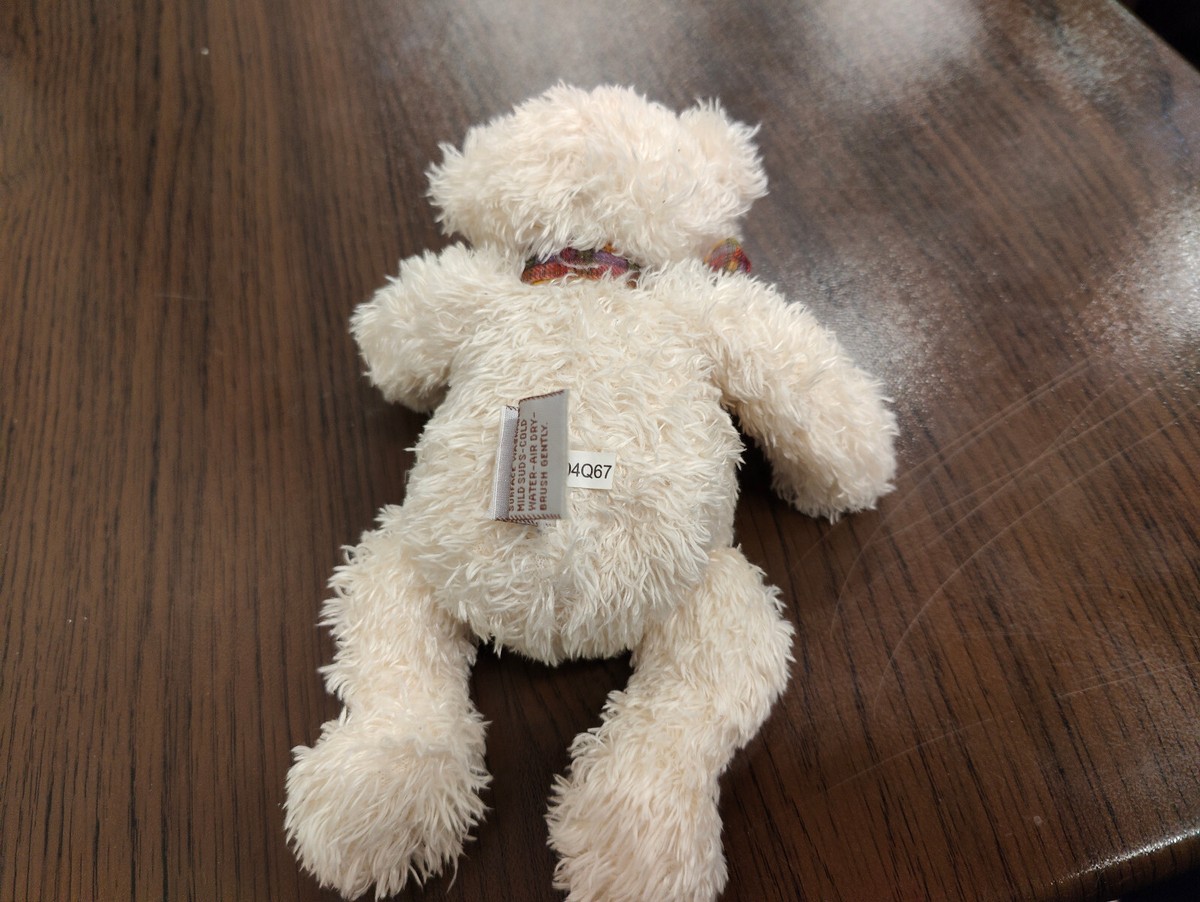 GOTTA GETTA GUND White Teddy Bear Plush With Ribbon | eBay