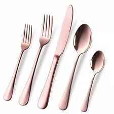 Copper/rose Gold Silverware Set 40piece Stainless Steel Flatware Set Kitchen Ute