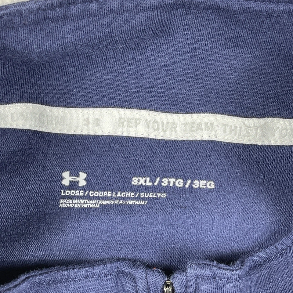 Auburn Tigers Pullover Womens 3XL Loose Blue 1/4 Zip UA Basketball Ladies Top - Image 4 of 4