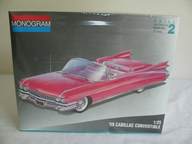 Monogram 1959 Cadillac Convertible Model Kit 2957 1//25 Scale for sale online
