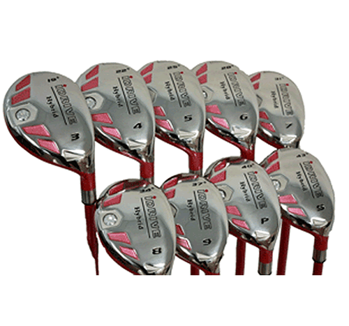 #1 DISTANCE CUSTOM PINK IDRIVE Hybrid Iron Clubs (CHOOSE) 2 3 4 5 6 7 8 9 PW SW - Picture 2 of 4