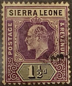 Sierra Leone #SG88a Used 1905 KEVII Damaged Frame & Crown [New Variety][79 Mi57]