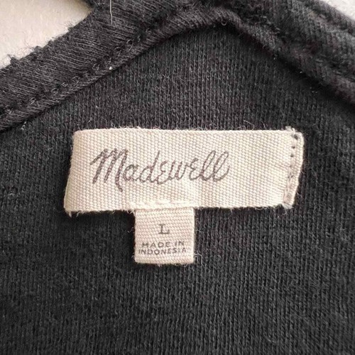 Madewell Texture & Thread Ruffle Strap Top Womens Large Black Flutter Tank - Picture 10 of 11
