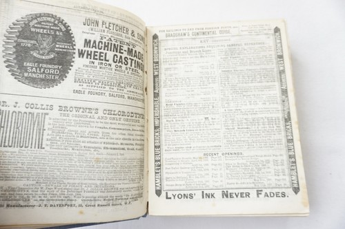 May 1898 Original Bradshaws Railway Guide Timetable Handbook Bound - Foto 4 di 12