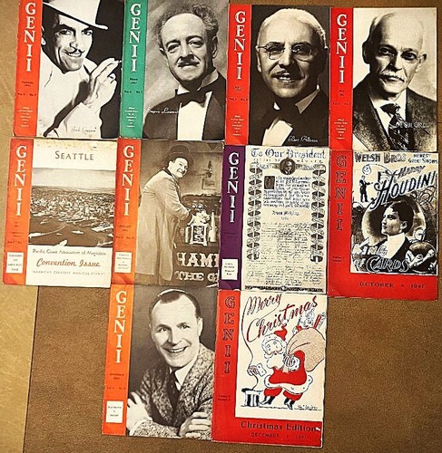 Vtg 1941 Genii Magazine Lot of 10 Issues