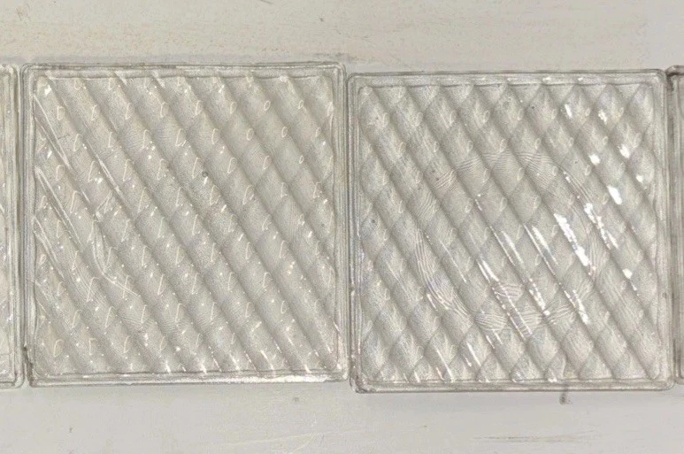Vintage Glass Panes (2) Two  Diamond Prism Antique Window Tile 4x4 Tudor - Image 3 of 4