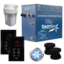 SteamSpa RYT1050 Royal 10.5 KW QuickStart Steam Bath Generator - Black